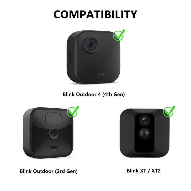 ALERTCAM Gutter Mount for Blink Outdoor 4 (4th Gen)/(3rd Gen) & Blink XT / XT2 Camera, Adjustable Weatherproof Aluminum Alloy Mount Bracket for Home Security System (2 Pack, Black) - Image 2